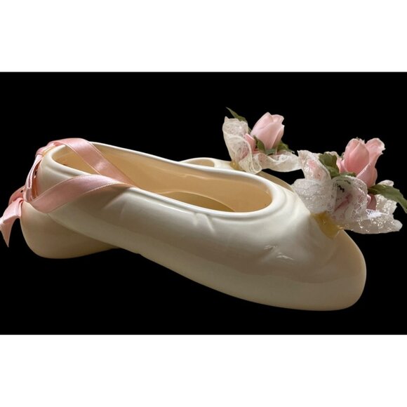 Vintage Ballet Shoe Planter and Decor - Picture 1 of 10